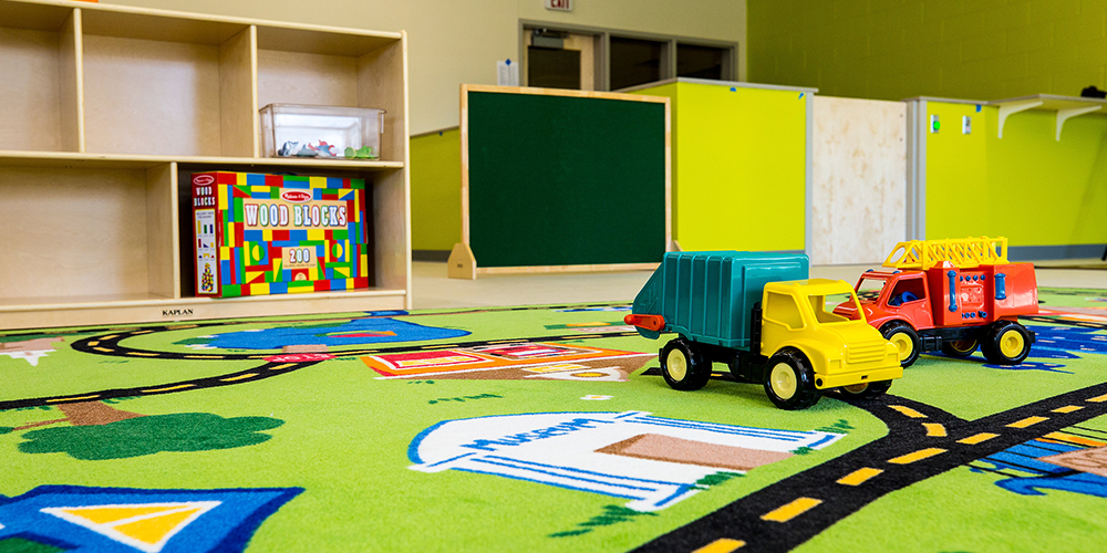image of toys in learning center