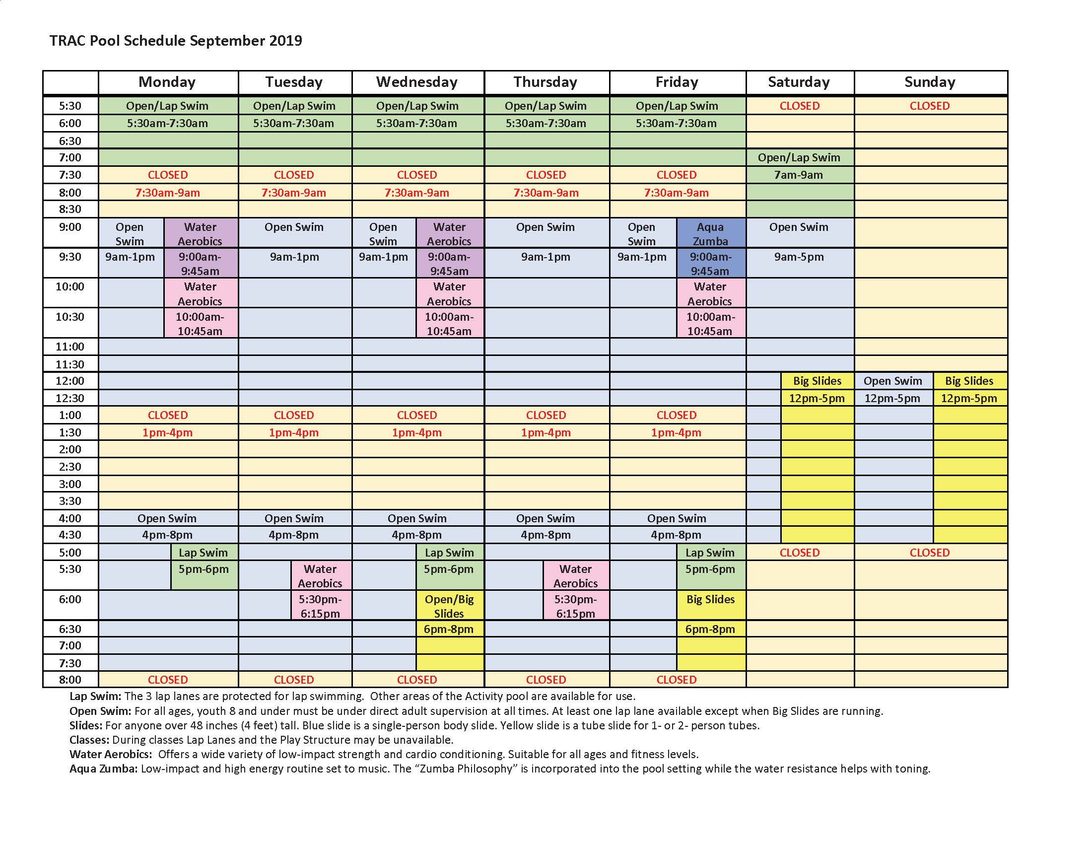 Two Rivers Activity Center - Jamestown, ND | Pool Hours