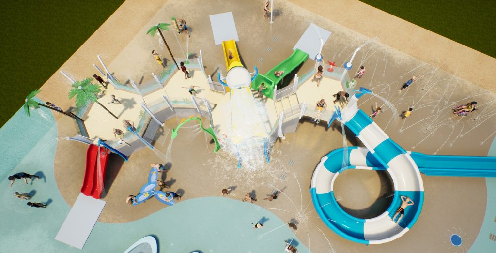 rendering of meidinger splash park